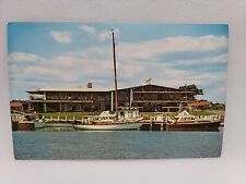 Vintage Postcard Flying Bridge Restaurant Falmouth Inner Harbor Massachusetts picture