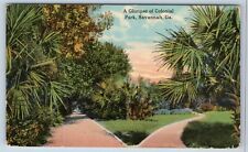 Postcard A Glimpse of Colonial Park Savannah Georgia 1912 picture