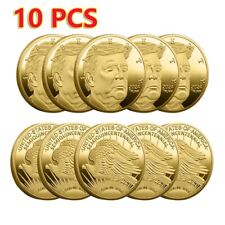 10PCS President Donald Trump 2024 MAGA King Gold Commemorative Coin Liberty Gift picture