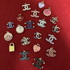 Lot Of 20 Stamped Chanel Zipper Pull Button Charms picture