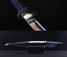 Handmade 9260 Spring Steel Samurai Katana Japanese Sword Full Tang Mirror Blade picture