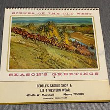 Scenes of the Old West 1973 Calendar picture