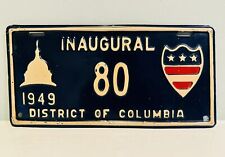 1949 Washington DC District Of Columbia Inaugural License Plate 80 Truman ALPCA picture