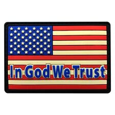 in God We Trust USA Flag Hook Patch [PVC Rubber-3.0 X 2.0 inch-FG7] picture