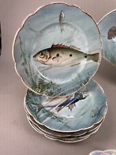 Limoges D&C ? Hand Painted 11 Fish Plates picture