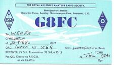 QSL 1964 RAF HQ Somerset England   radio card picture
