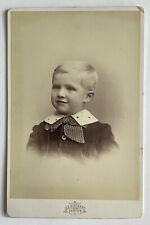 Antique Victorian Cabinet Card Photo Cute Little Boy Child Denver, Colorado picture