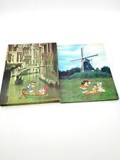 14 RARE Vintage Disney Travels With Mickey Pen Tab Folders b60 picture