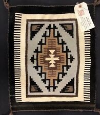 EXCEPTIONAL NAVAJO TWO GREY HILLS TAPESTRY / RUG, HANDSPUN WOOL, MINT CONDITION picture