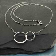 Sterling Silver Necklace with Two Linked Circles picture