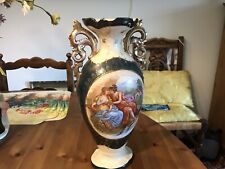 antique hand painted vase gorgeous 13 1/2” High picture