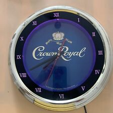 Vintage Crown Royal Light Up Sign Clock DOES NOT WORK 2005 Man Cave Decor Whisky picture