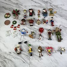 Lot of 25 Vintage Ornaments- Wooden, Ceramic, Plastic, Etc. picture