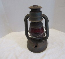Vintage Dietz Little Wizard Kerosene Lantern With Original Red Dietz Globe picture