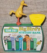 Vintage 1976 Sesame Street Big Bird’s Mystery Bank Coin Sorting Bank ~ COMPLETE~ picture