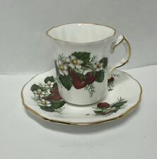 Hammersley Spode Strawberry Ripe Pattern England Demitasse & Saucer picture