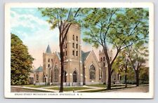 c1920s Methodist Church Broad Street Vtg Statesville North Carolina NC Postcard picture
