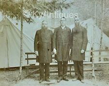 SEATTLE WASHINGTON WA Antique Cabinet Card Photo Tents Long Beard Men Railroad picture