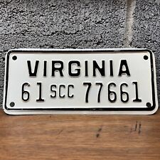 ORIGINAL 1961 Virginia SCC License Plate State Commerce Commission 3.5 by 8 in picture