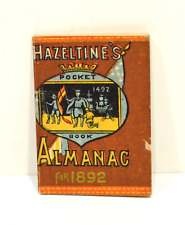 1892 Hazeltine's Almanac Miniature Pocket Advertising Chicago picture