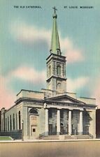Postcard MO St Louis Missouri The Old Cathedral Unposted Linen Vintage PC G583 picture