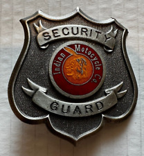 Indian Motorcycle Co. Security Officer Badge Vintage Factory Emblem  picture