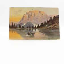 Rustic Mountain Lake Country Art Postcard Posted 1910 Divided Back picture