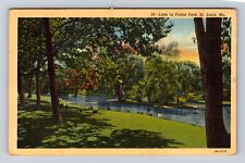 St Louis MO-Missouri, Duck Lake in Forest Park, Antique Vintage Postcard picture