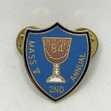 Massachusetts Blue Knights Motorcycle Police Law Enforcement Club Enamel Hat Pin picture