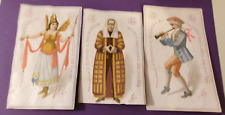 3 ANTIQUE VICTORIAN TRADE CARDS COLORFUL SCRAPBOOKING CRAFTS picture