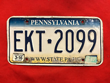Pennsylvania License Plate EKT-2099 .... Expired / Crafts / Collect / Specialty picture
