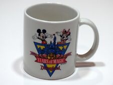 Vintage 35 Years Of Magic 1990 Disneyland Mickey / Minnie White Ceramic Mug picture