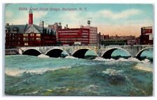 1915 Rochester, NY Court Street Bridge with City View Postcard picture