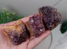 178g Lot Amethyst Crystal Clusters South Africa 3 Specimen Set P picture