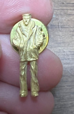 Vintage Fisherman Navy figural man  Lapel hat Pin flare picture
