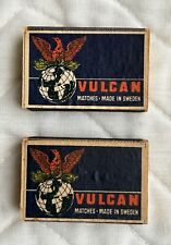 Vintage Two FULL UNUSED UNSTRUCK Boxes of  Vulcan Safety Matches (NOS) picture