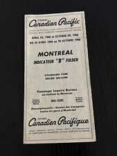 canadian pacific railway Timetable  1966 Railroad picture