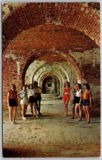 Vtg Alabama AL Fort Morgan Brick Arches Baldwin County Gulf Shores View Postcard picture