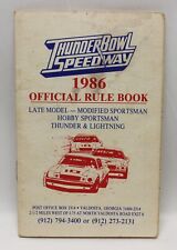 1986 Thunder Bowl Speedway Official Rule Book picture