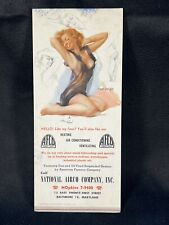 Vtg 1940’s Brown & Bigelow Ad Pin-Up Calendar National Airco Co Baltimore MD picture