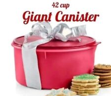 NEW TUPPERWARE GIANT Red cannister with seal 42 cups picture