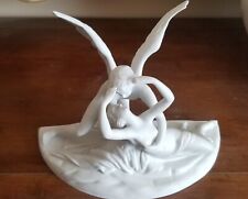 VTG Cupid and Psyche The Kiss Fine Bisque Porcelain Figurine    picture