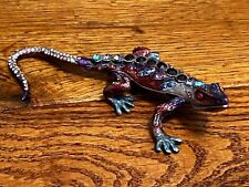 Jere Luxury Gifts Colorful Gecko Bejeweled Enameled Trinket Box picture