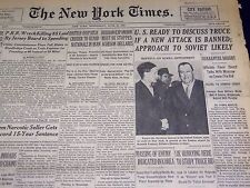 1951 JUNE 27 NEW YORK TIMES - U. S. READY TO DISCUSS TRUCE - NT 2463 picture