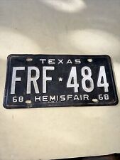 1968 Texas License Plate picture