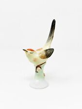 Hollohaza Porcelain Bird Figurine Perching Nightingale 4834 Vintage Hungary picture