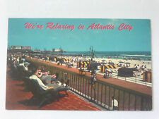 Postcard NJ Atlantic City New Jersey Marlborough-Blenheim Hotel Deck Lounging picture