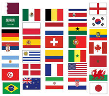 World Cup Flags 2022 All 32 Countries Flags 5x3 ft PREMIUM QUALITY Polyester picture