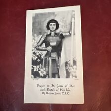 Vintage Catholic Holy Card - St. Joan Of Arc With A Sketch Of Her Life￼ picture