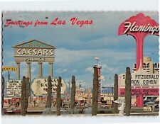 Postcard Signs Greetings from Las Vegas Nevada USA picture